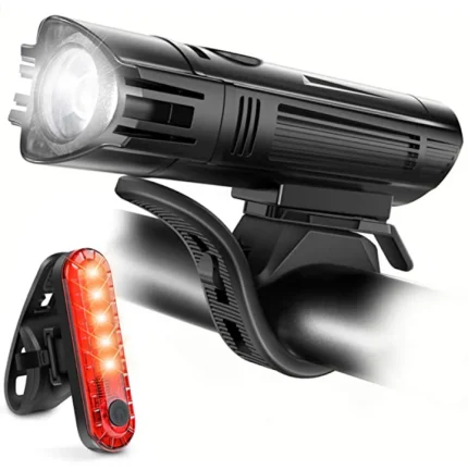 Ascher USB Rechargeable LED Bike Lights Set